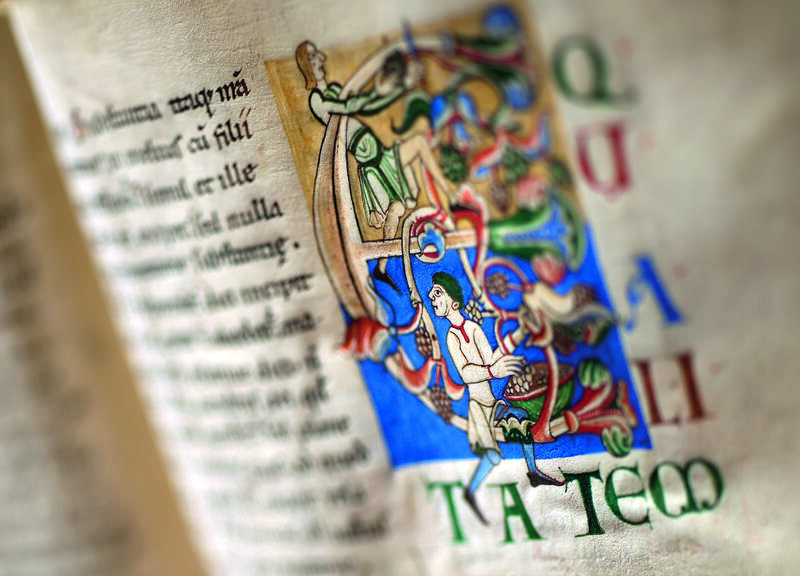 Abbaye de Cîteaux - Enluminure d'un manuscrit